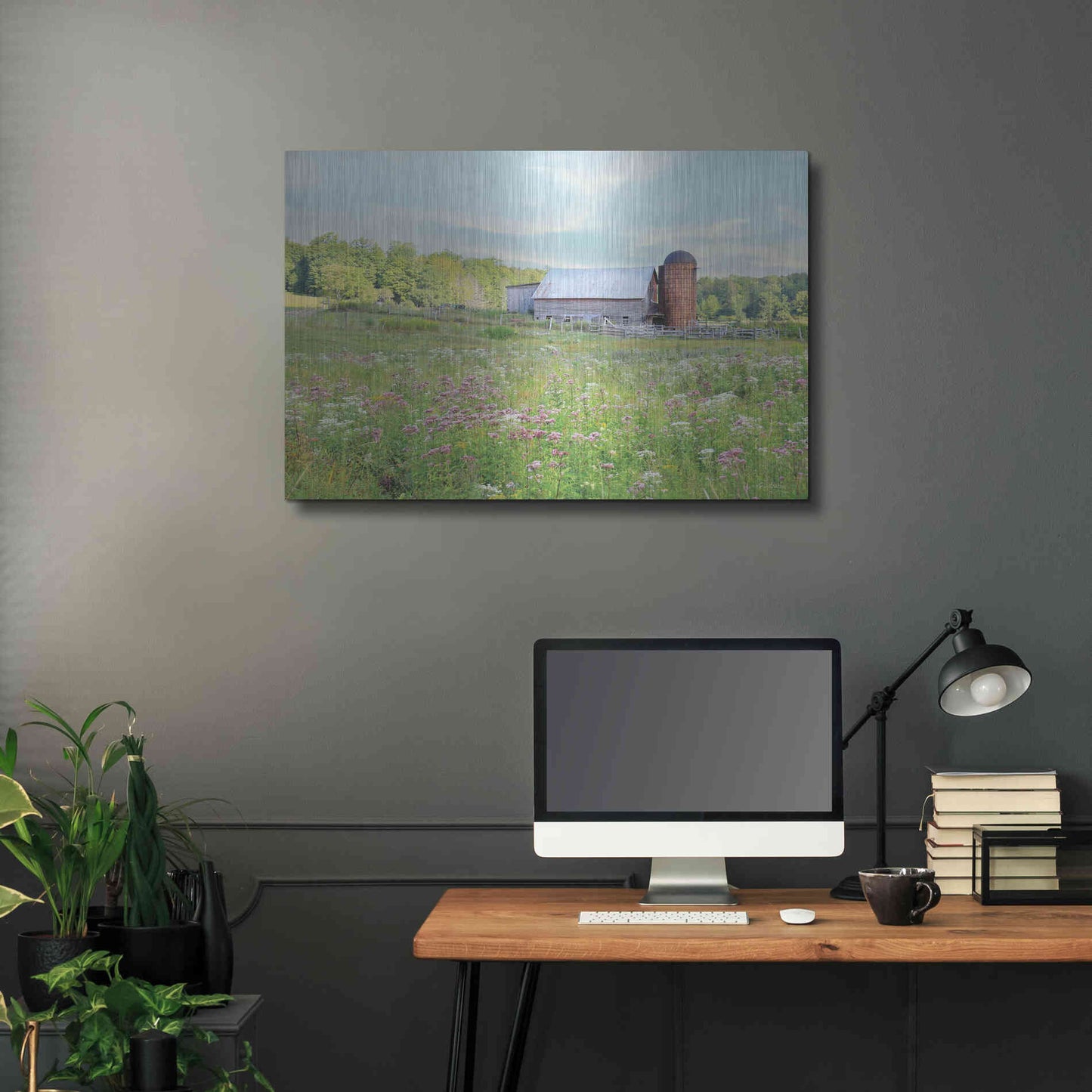 Luxe Metal Art 'Summer on the Farm' by Lori Deiter, Metal Wall Art,36x24