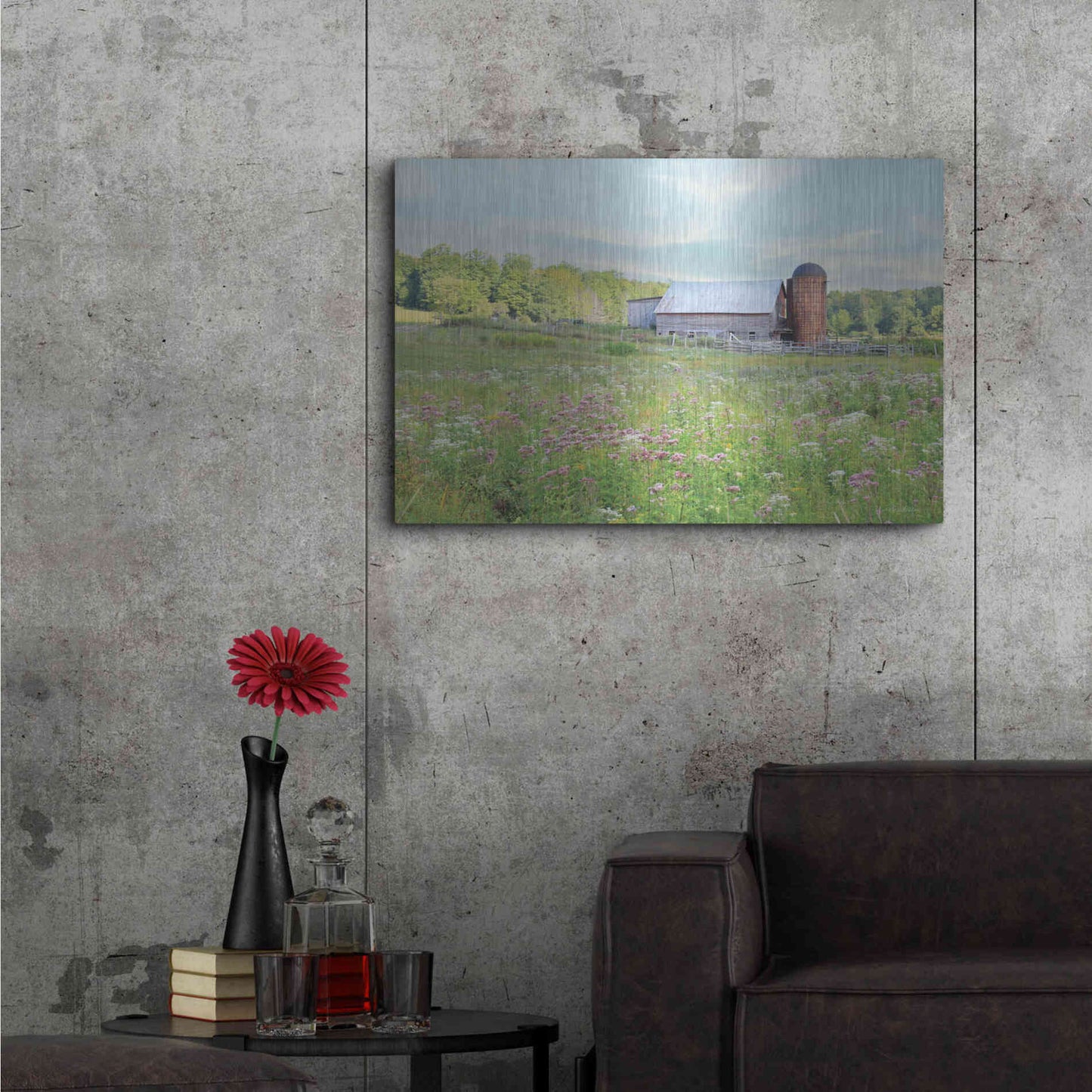 Luxe Metal Art 'Summer on the Farm' by Lori Deiter, Metal Wall Art,36x24