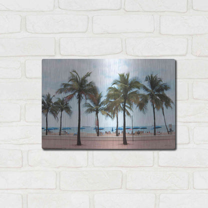 Luxe Metal Art 'Florida Palms' by Lori Deiter, Metal Wall Art,16x12
