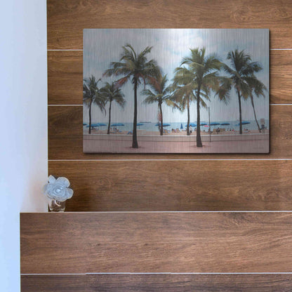 Luxe Metal Art 'Florida Palms' by Lori Deiter, Metal Wall Art,16x12