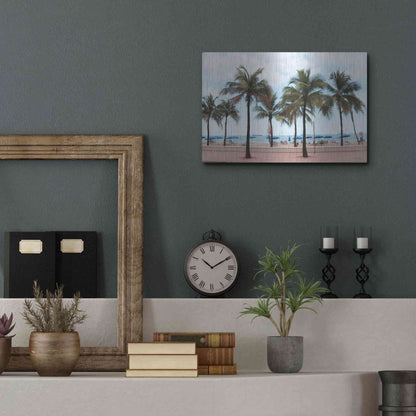 Luxe Metal Art 'Florida Palms' by Lori Deiter, Metal Wall Art,16x12