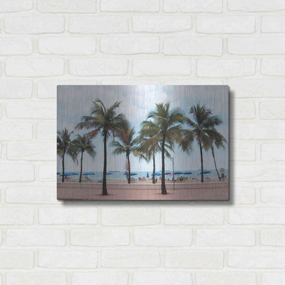 Luxe Metal Art 'Florida Palms' by Lori Deiter, Metal Wall Art,24x16