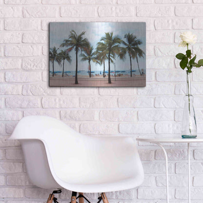 Luxe Metal Art 'Florida Palms' by Lori Deiter, Metal Wall Art,24x16