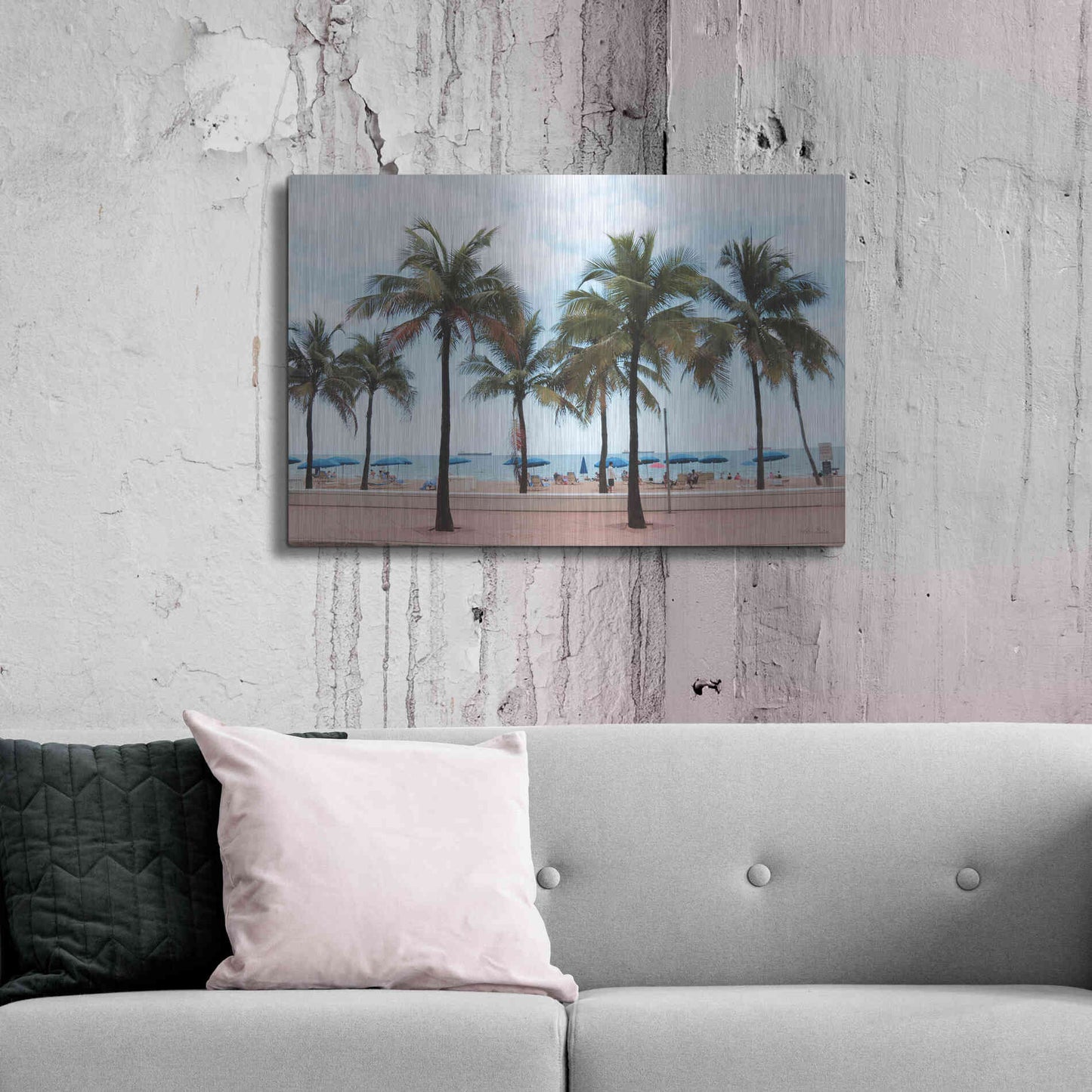 Luxe Metal Art 'Florida Palms' by Lori Deiter, Metal Wall Art,36x24