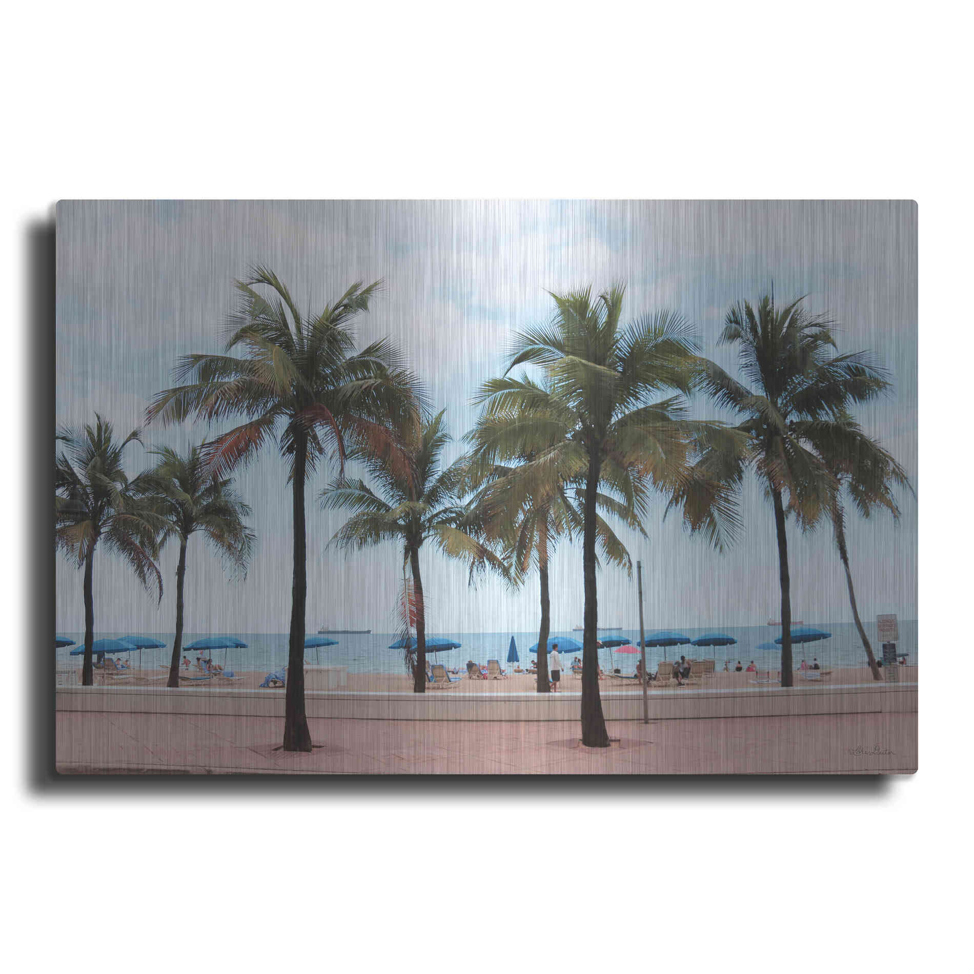 Luxe Metal Art 'Florida Palms' by Lori Deiter, Metal Wall Art