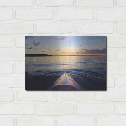 Luxe Metal Art 'Kayaking on French Bay' by Lori Deiter, Metal Wall Art,16x12