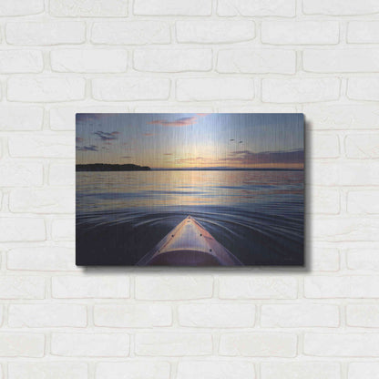 Luxe Metal Art 'Kayaking on French Bay' by Lori Deiter, Metal Wall Art,24x16
