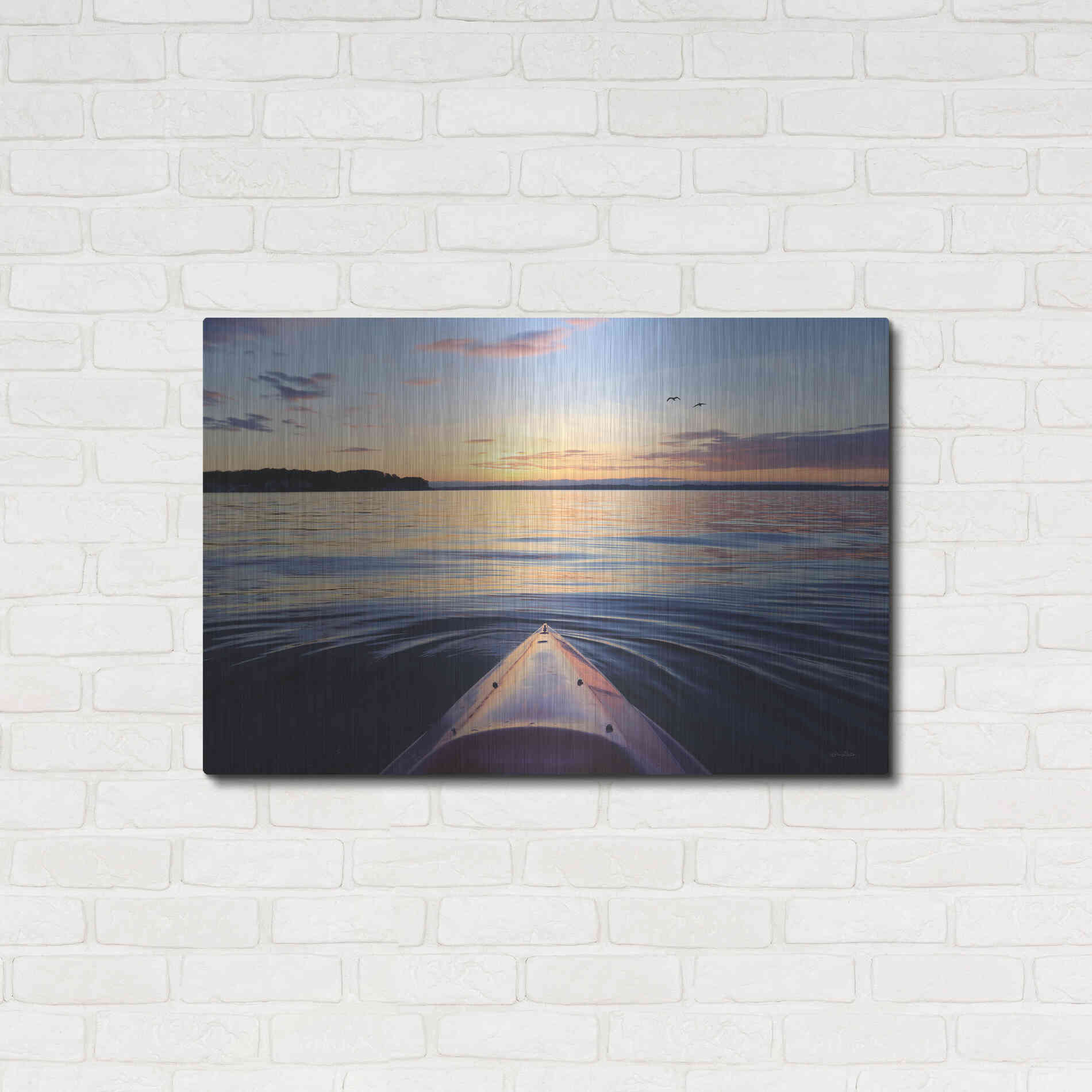 Luxe Metal Art 'Kayaking on French Bay' by Lori Deiter, Metal Wall Art,36x24