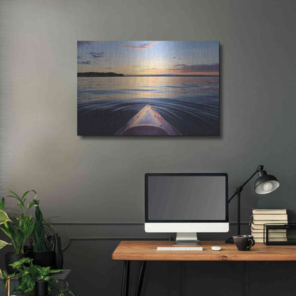 Luxe Metal Art 'Kayaking on French Bay' by Lori Deiter, Metal Wall Art,36x24