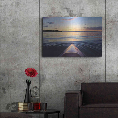 Luxe Metal Art 'Kayaking on French Bay' by Lori Deiter, Metal Wall Art,36x24