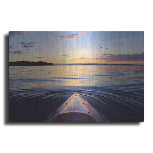 Luxe Metal Art 'Kayaking on French Bay' by Lori Deiter, Metal Wall Art