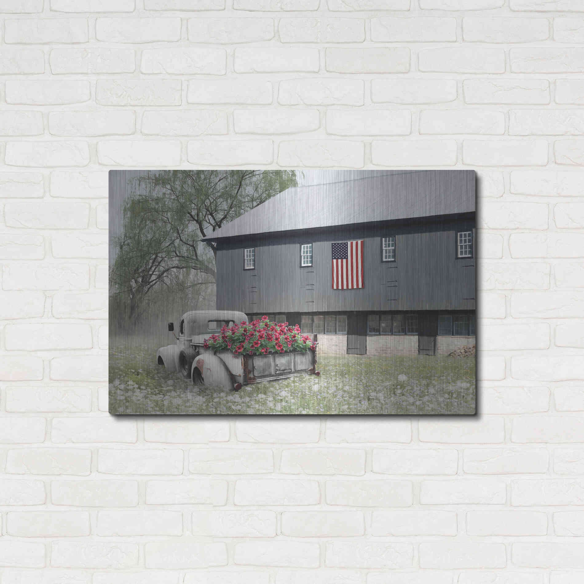 Luxe Metal Art 'Summer Sweetness' by Lori Deiter, Metal Wall Art,36x24