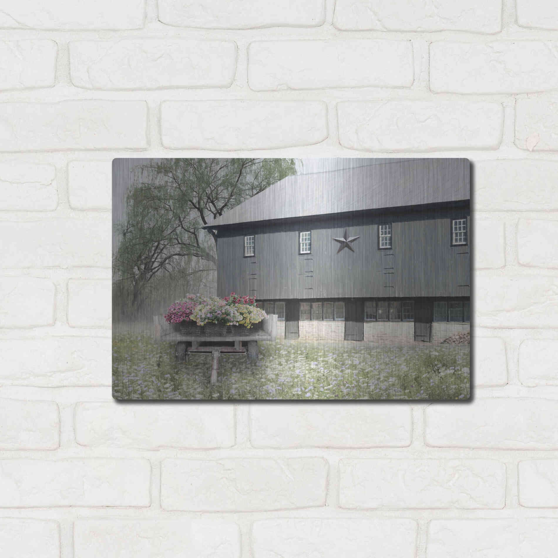 Luxe Metal Art 'Living Easy' by Lori Deiter, Metal Wall Art,16x12