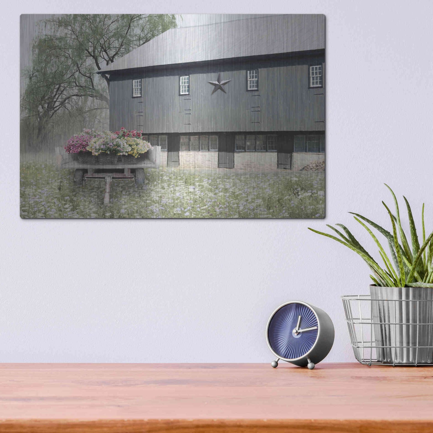 Luxe Metal Art 'Living Easy' by Lori Deiter, Metal Wall Art,16x12