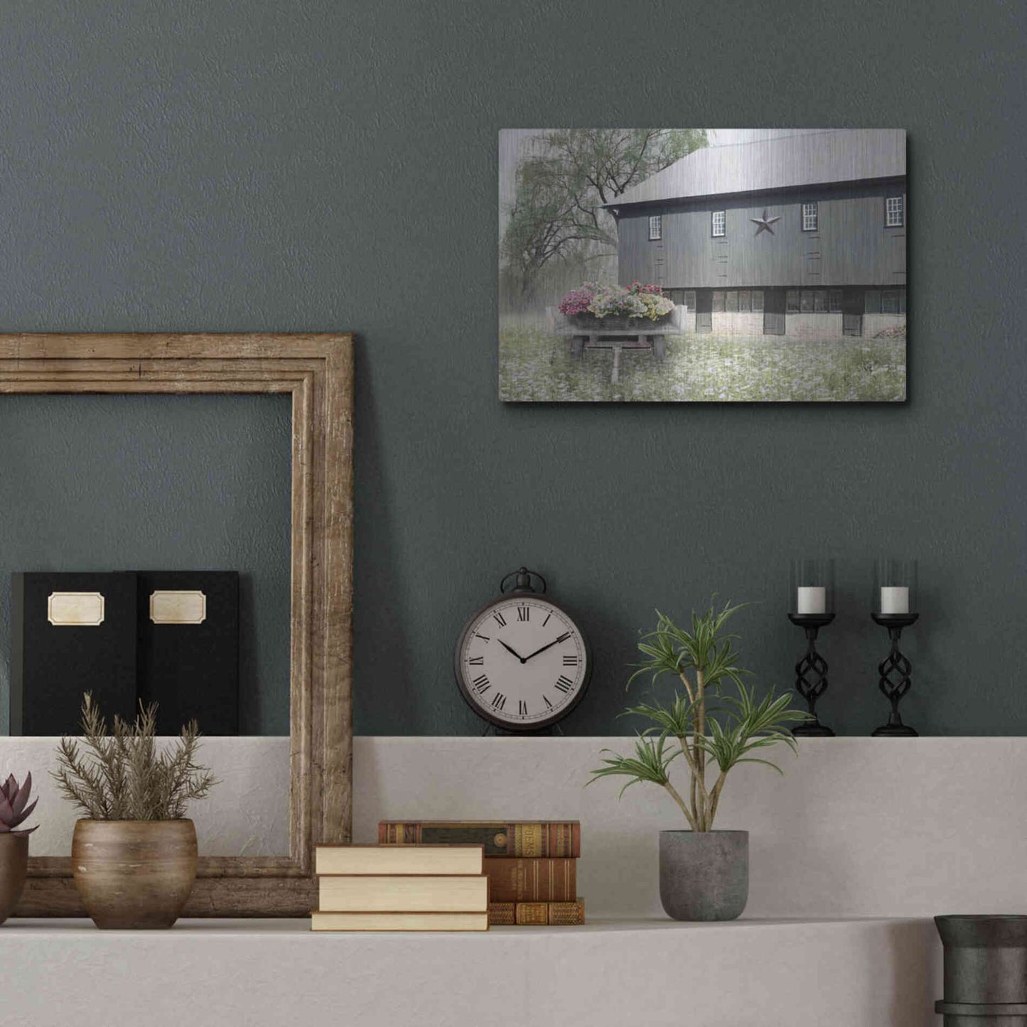 Luxe Metal Art 'Living Easy' by Lori Deiter, Metal Wall Art,16x12