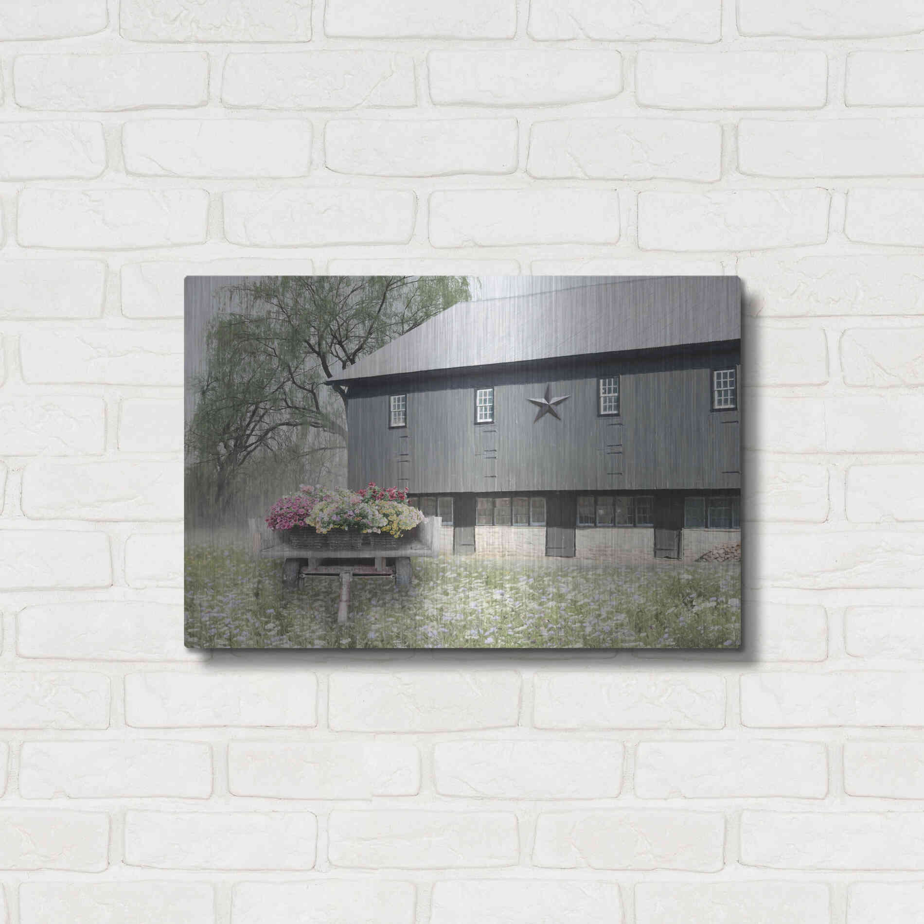 Luxe Metal Art 'Living Easy' by Lori Deiter, Metal Wall Art,24x16
