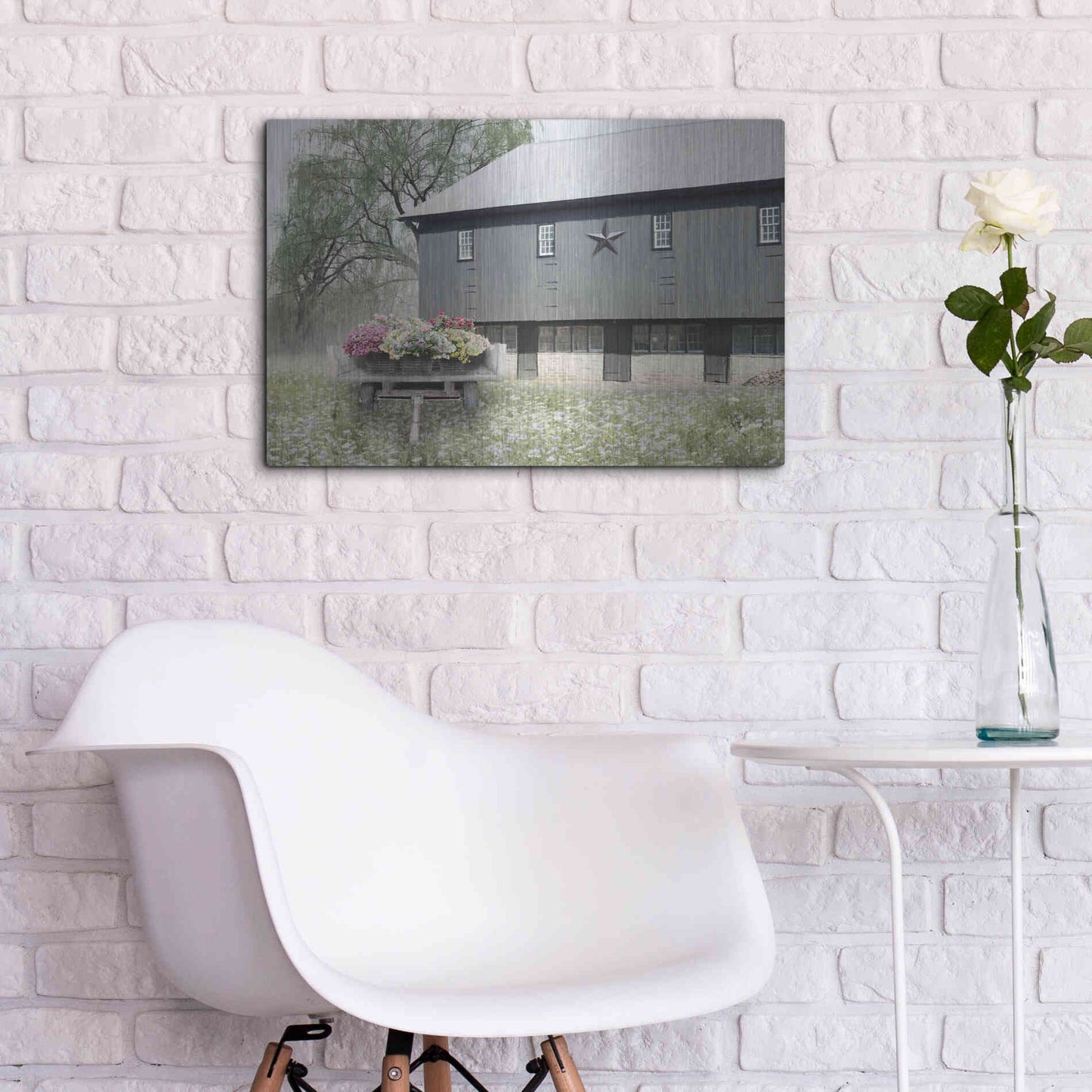 Luxe Metal Art 'Living Easy' by Lori Deiter, Metal Wall Art,24x16