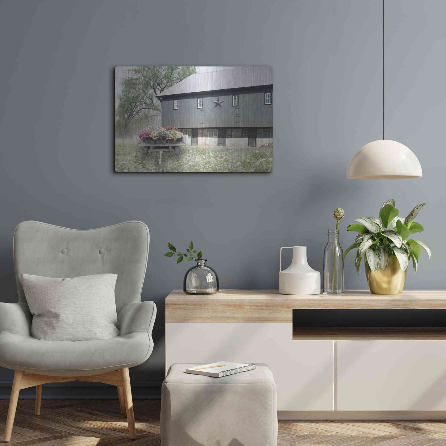 Luxe Metal Art 'Living Easy' by Lori Deiter, Metal Wall Art,24x16