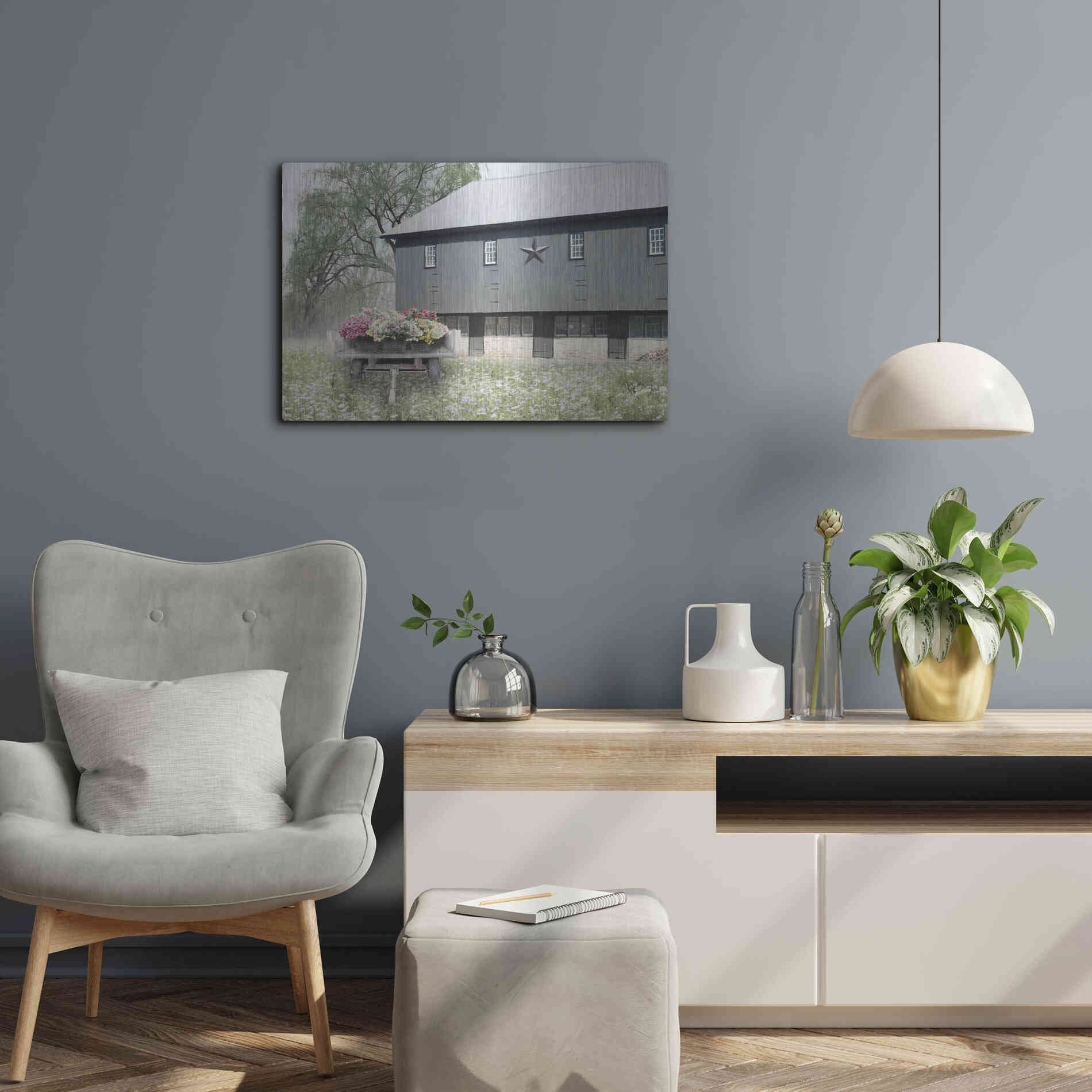 Luxe Metal Art 'Living Easy' by Lori Deiter, Metal Wall Art,24x16
