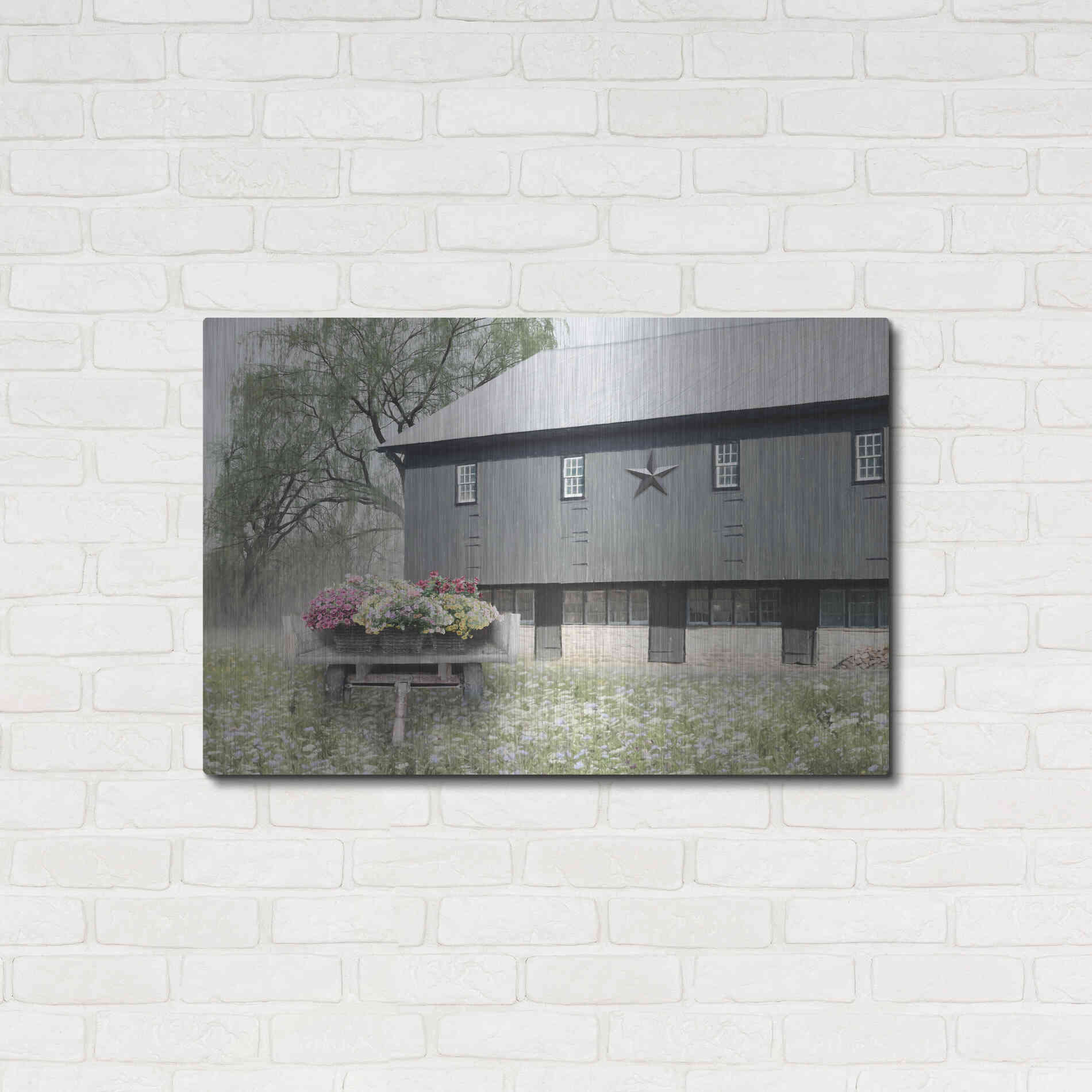 Luxe Metal Art 'Living Easy' by Lori Deiter, Metal Wall Art,36x24