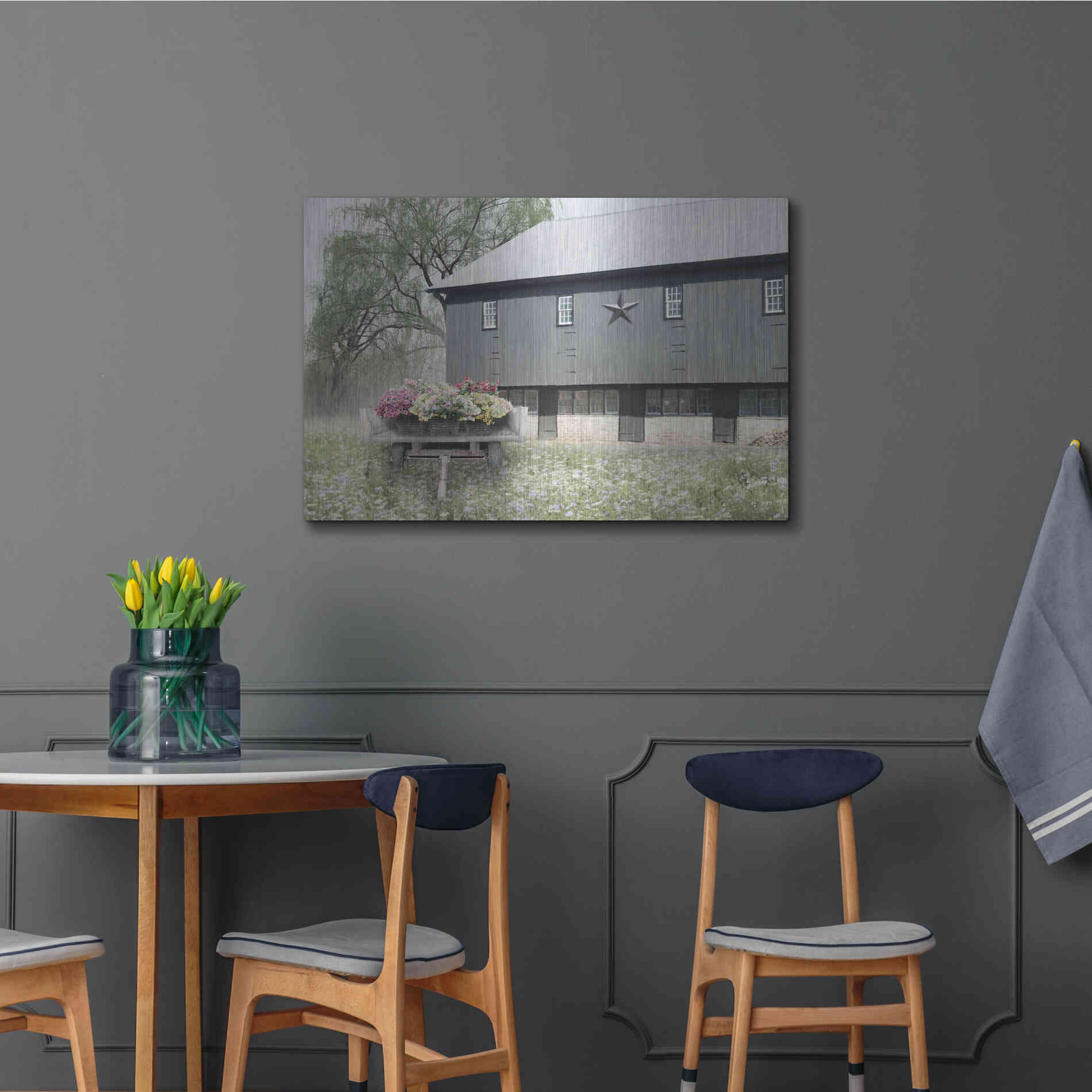 Luxe Metal Art 'Living Easy' by Lori Deiter, Metal Wall Art,36x24