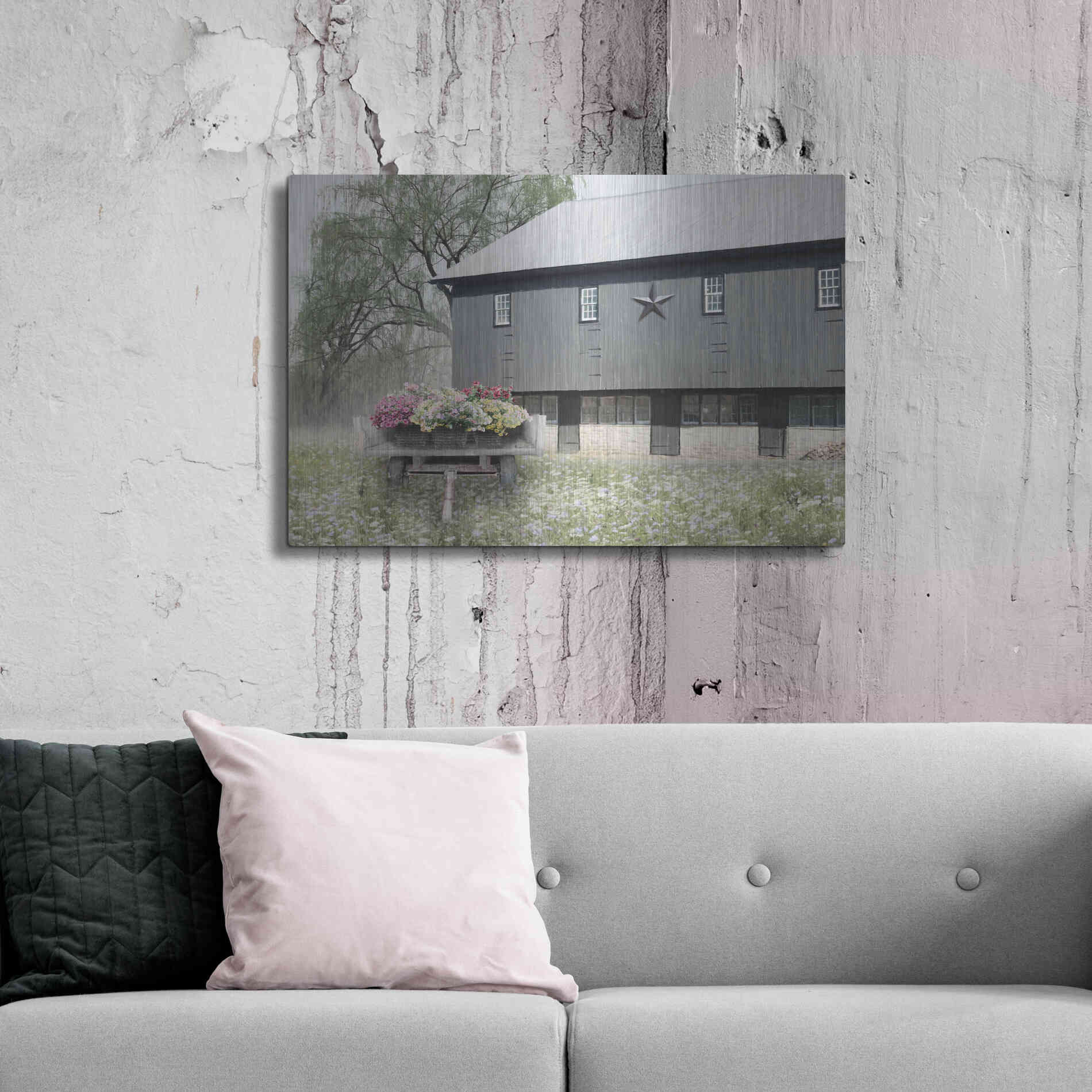 Luxe Metal Art 'Living Easy' by Lori Deiter, Metal Wall Art,36x24