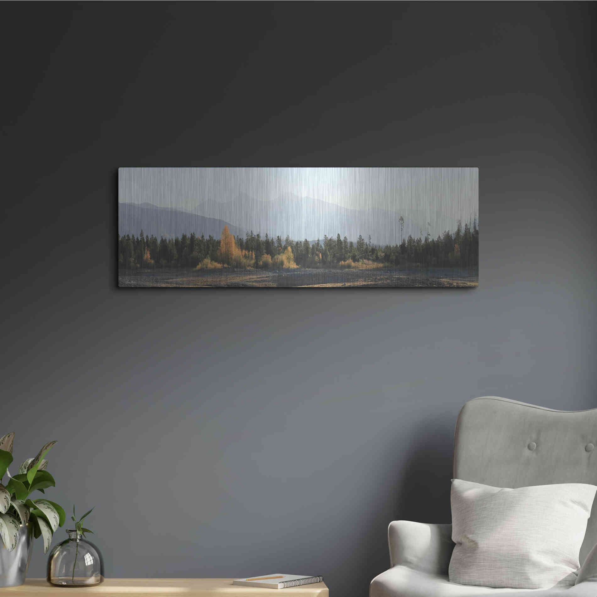 Luxe Metal Art 'Dillon Dam Sunrise' by Lori Deiter, Metal Wall Art,36x12