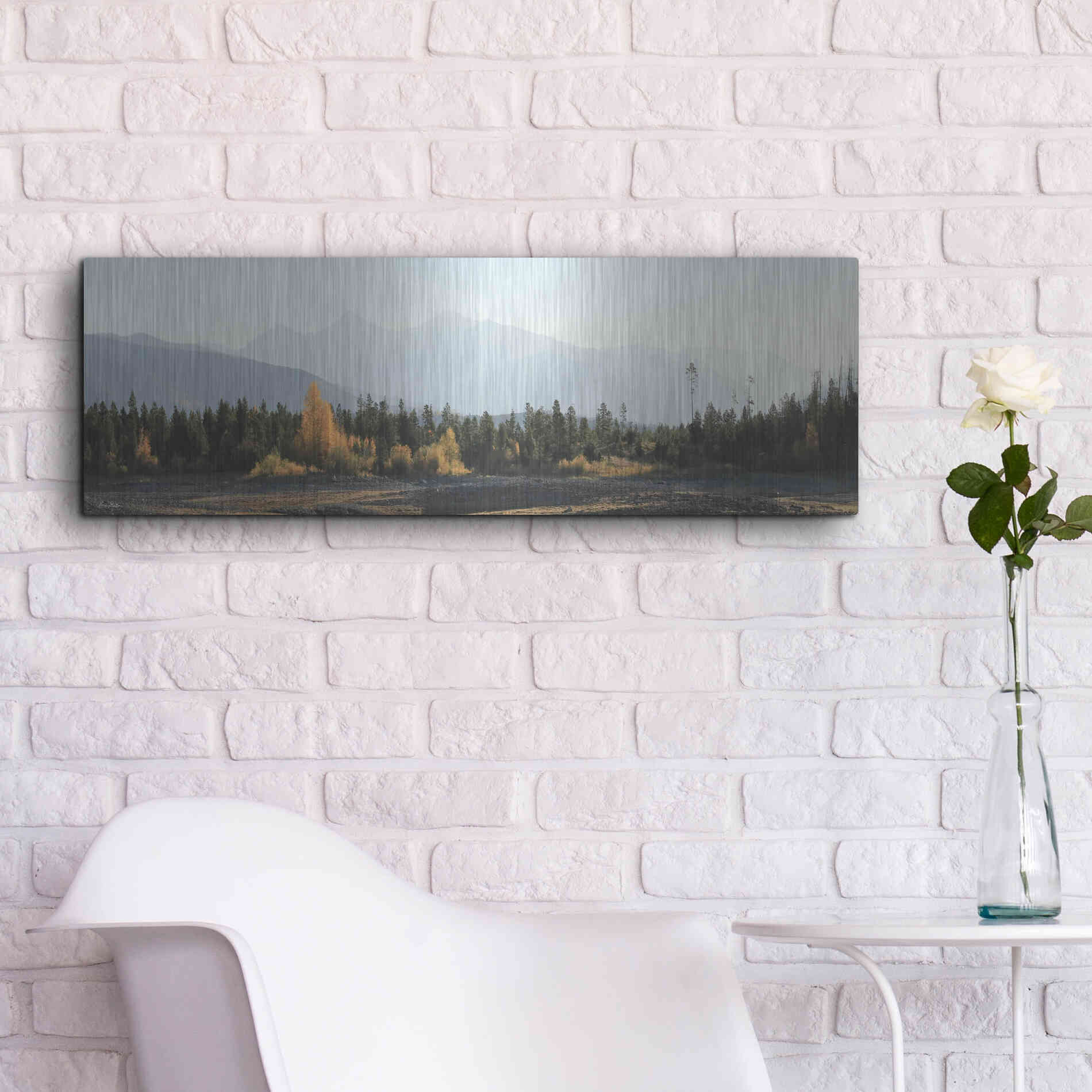 Luxe Metal Art 'Dillon Dam Sunrise' by Lori Deiter, Metal Wall Art,36x12