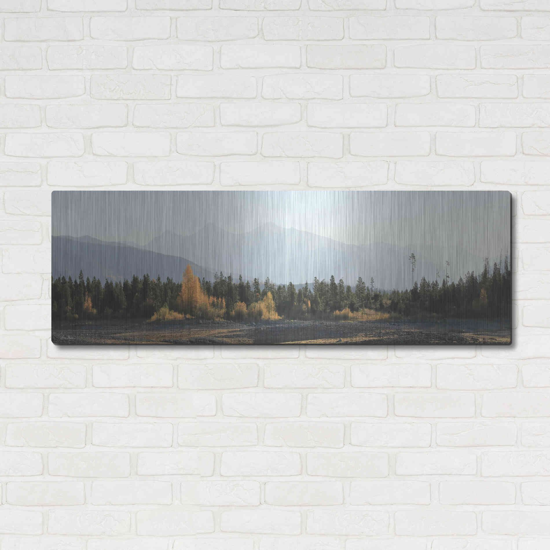 Luxe Metal Art 'Dillon Dam Sunrise' by Lori Deiter, Metal Wall Art,48x16