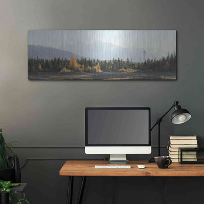 Luxe Metal Art 'Dillon Dam Sunrise' by Lori Deiter, Metal Wall Art,48x16