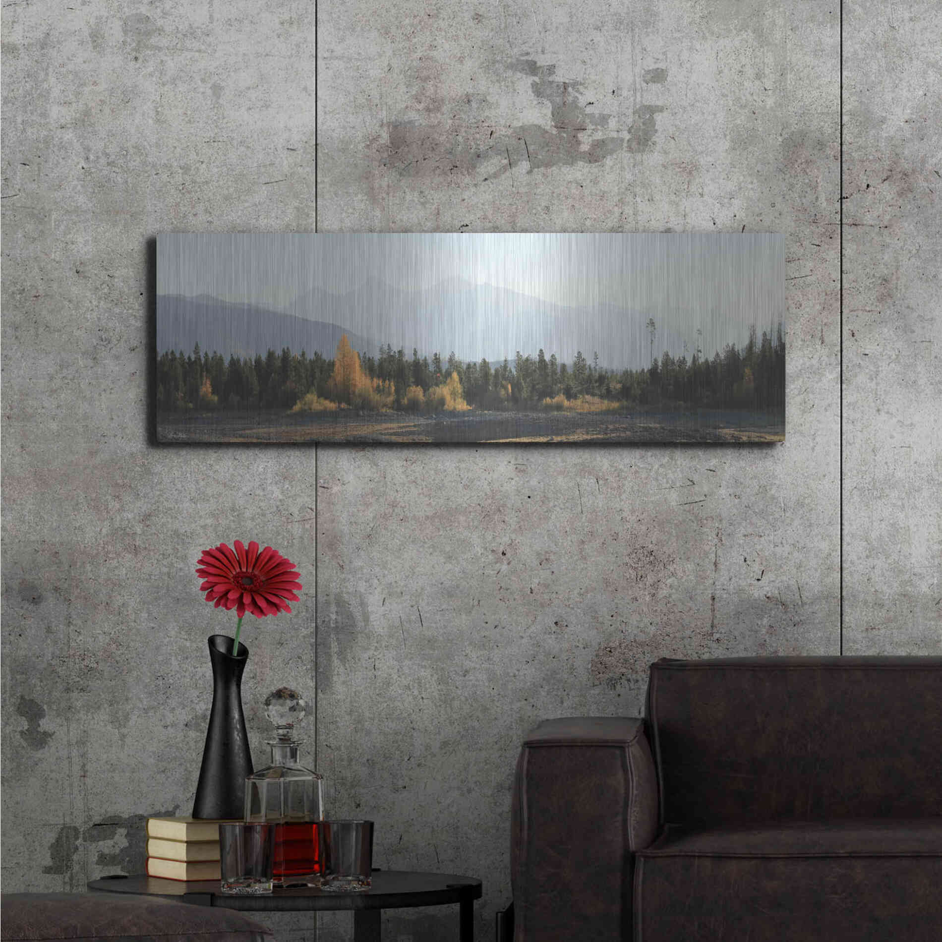 Luxe Metal Art 'Dillon Dam Sunrise' by Lori Deiter, Metal Wall Art,48x16
