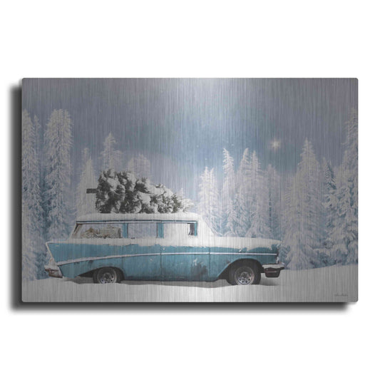 Luxe Metal Art 'Christmas Blues' by Lori Deiter, Metal Wall Art