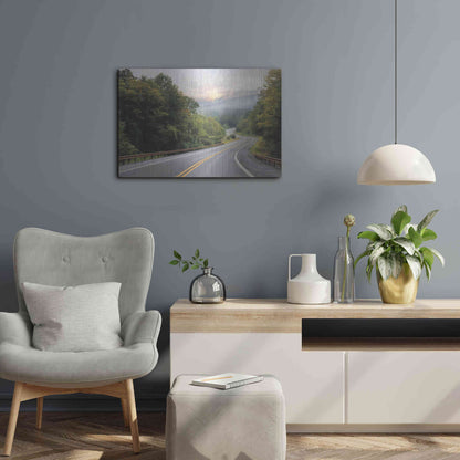 Luxe Metal Art 'Curve Ahead' by Lori Deiter, Metal Wall Art,24x16