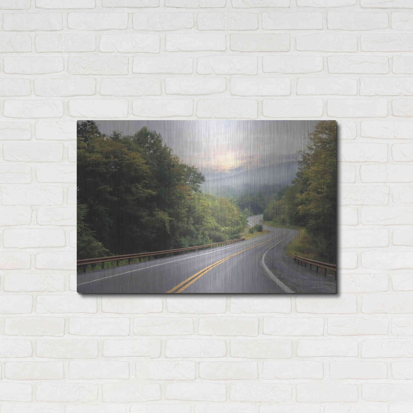 Luxe Metal Art 'Curve Ahead' by Lori Deiter, Metal Wall Art,36x24