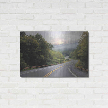 Luxe Metal Art 'Curve Ahead' by Lori Deiter, Metal Wall Art,36x24