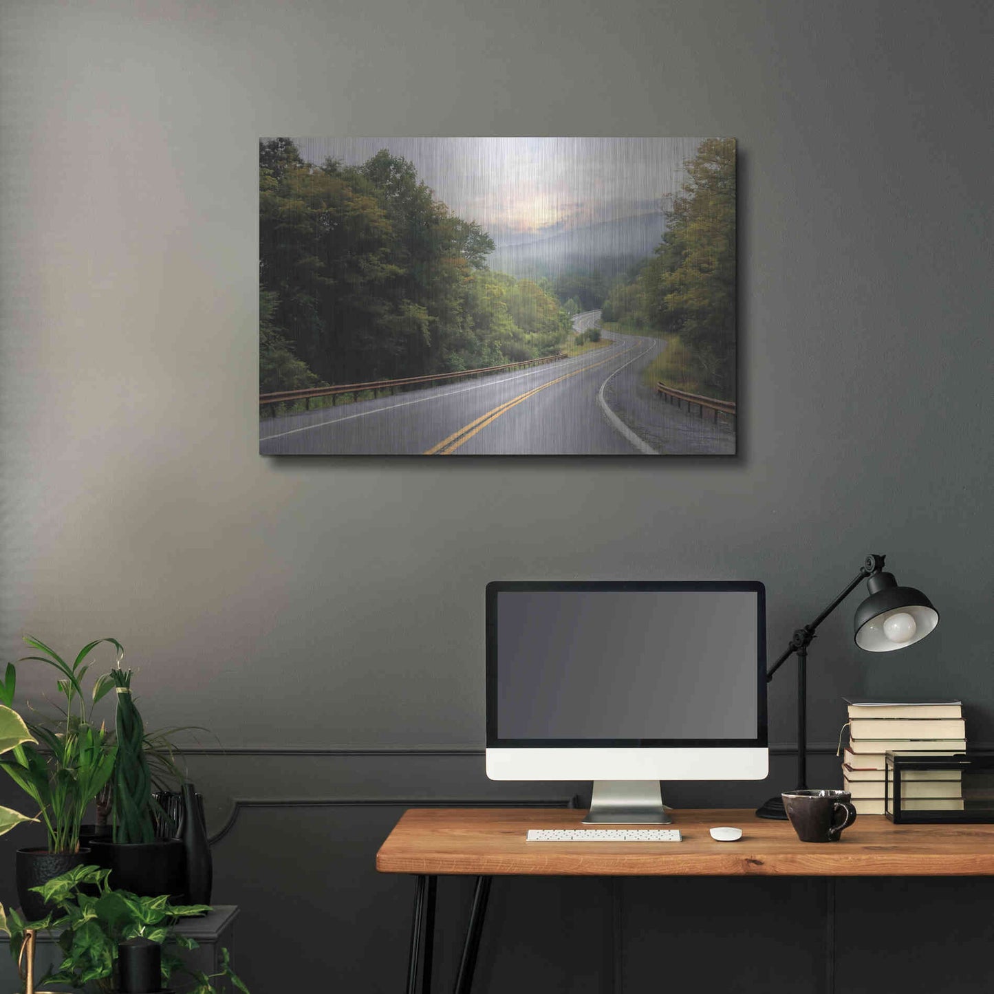 Luxe Metal Art 'Curve Ahead' by Lori Deiter, Metal Wall Art,36x24