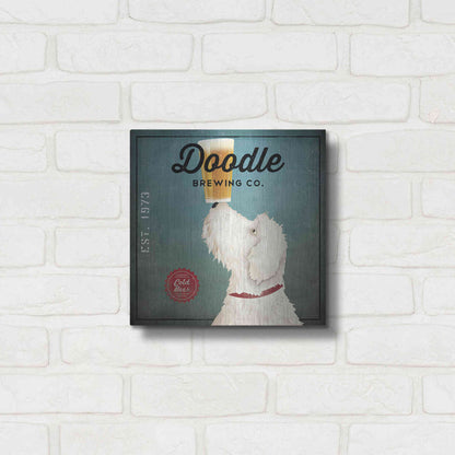 Luxe Metal Art 'Doodle Beer' by Ryan Fowler, Metal Wall Art,12x12