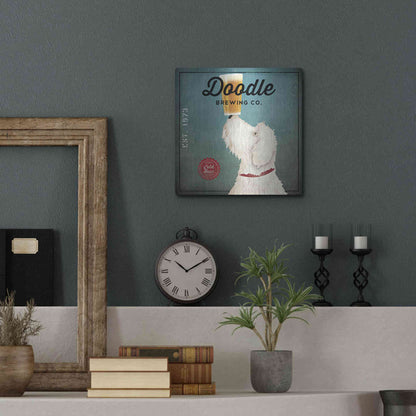 Luxe Metal Art 'Doodle Beer' by Ryan Fowler, Metal Wall Art,12x12