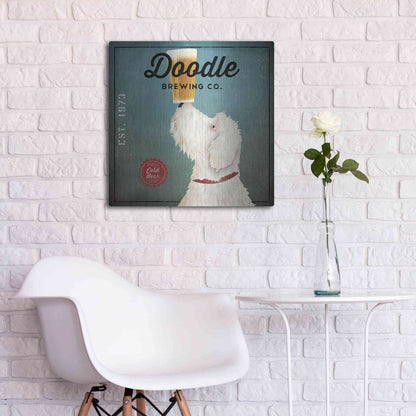 Luxe Metal Art 'Doodle Beer' by Ryan Fowler, Metal Wall Art,24x24