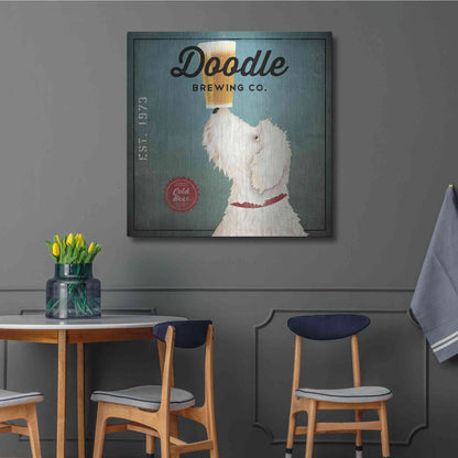 Luxe Metal Art 'Doodle Beer' by Ryan Fowler, Metal Wall Art,36x36