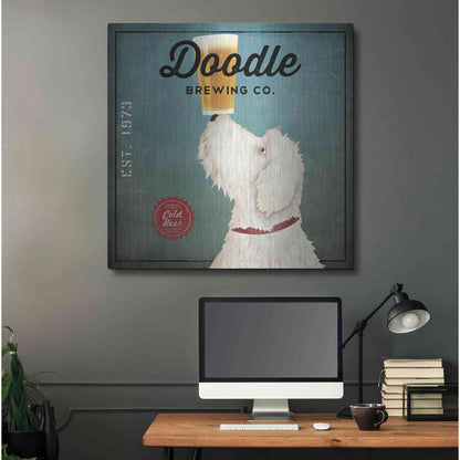 Luxe Metal Art 'Doodle Beer' by Ryan Fowler, Metal Wall Art,36x36