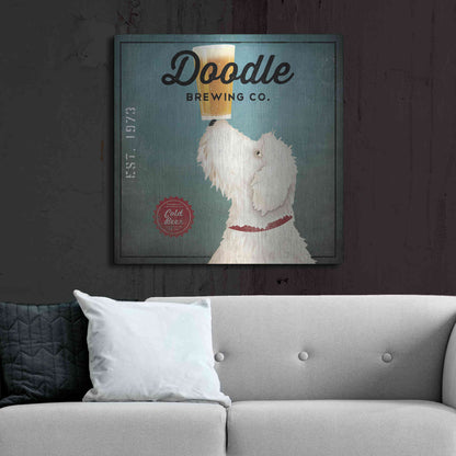 Luxe Metal Art 'Doodle Beer' by Ryan Fowler, Metal Wall Art,36x36