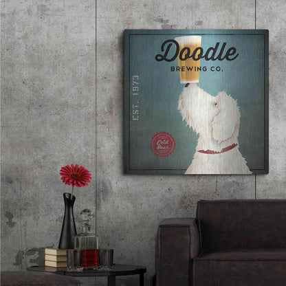 Luxe Metal Art 'Doodle Beer' by Ryan Fowler, Metal Wall Art,36x36