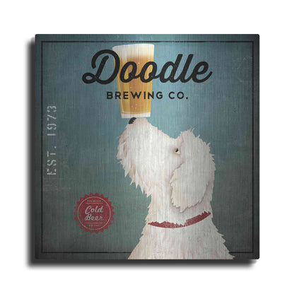 Luxe Metal Art 'Doodle Beer' by Ryan Fowler, Metal Wall Art