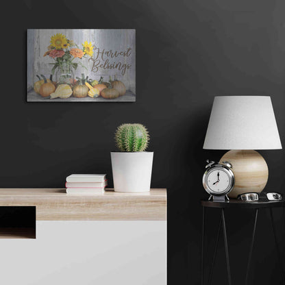Luxe Metal Art 'Harvest Blessings' by Lori Deiter, Metal Wall Art,24x16