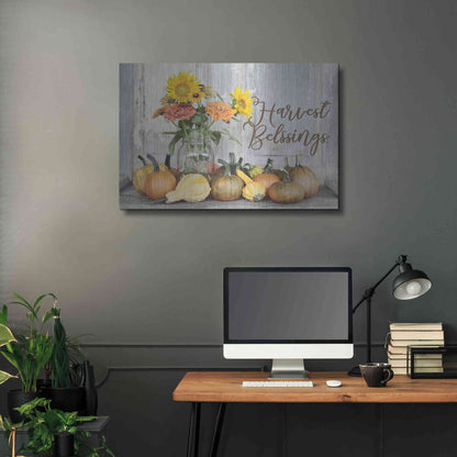 Luxe Metal Art 'Harvest Blessings' by Lori Deiter, Metal Wall Art,36x24