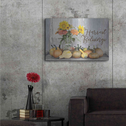 Luxe Metal Art 'Harvest Blessings' by Lori Deiter, Metal Wall Art,36x24