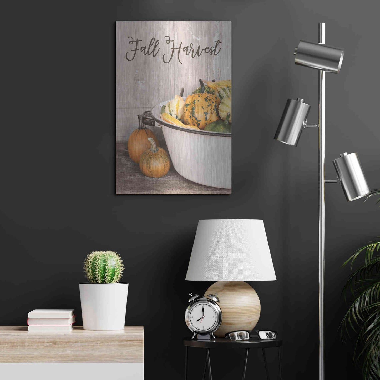 Luxe Metal Art 'Fall Harvest' by Lori Deiter, Metal Wall Art,16x24