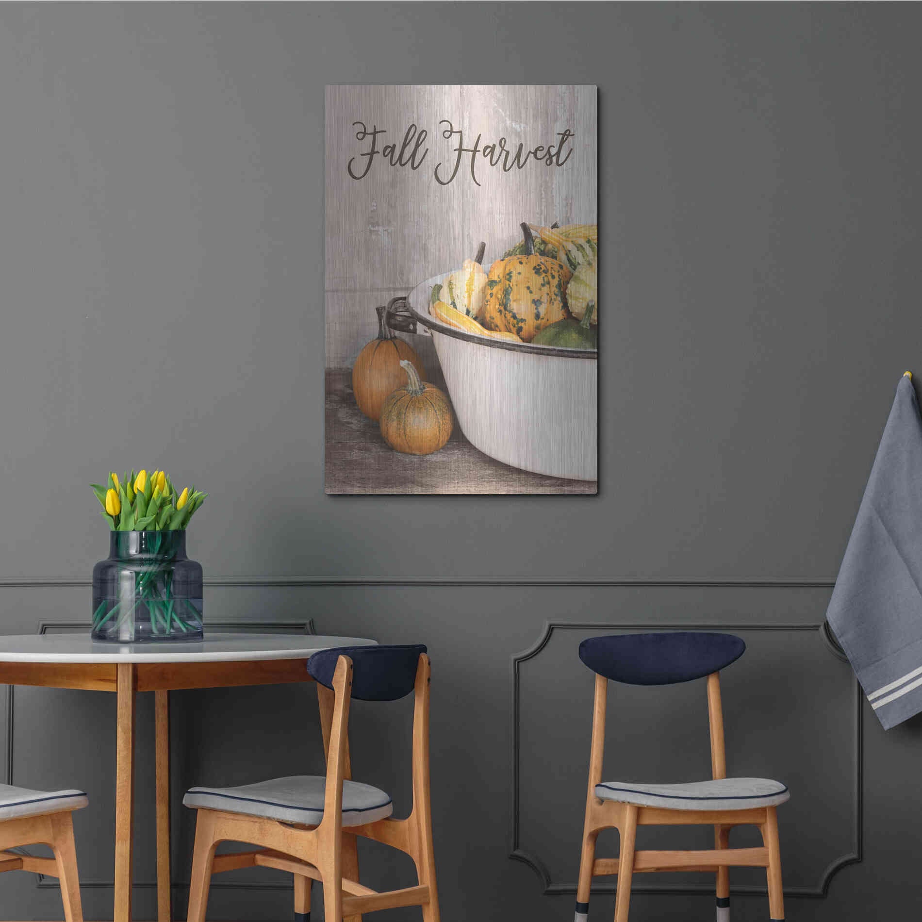 Luxe Metal Art 'Fall Harvest' by Lori Deiter, Metal Wall Art,24x36