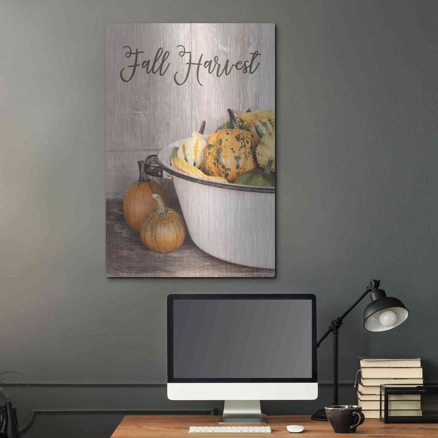 Luxe Metal Art 'Fall Harvest' by Lori Deiter, Metal Wall Art,24x36